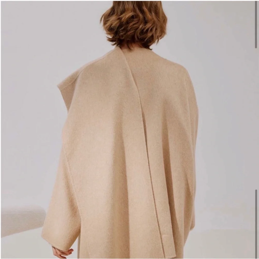 NWT Gentle Herd Camel Hair Wrap Coat - Picture 5 of 6